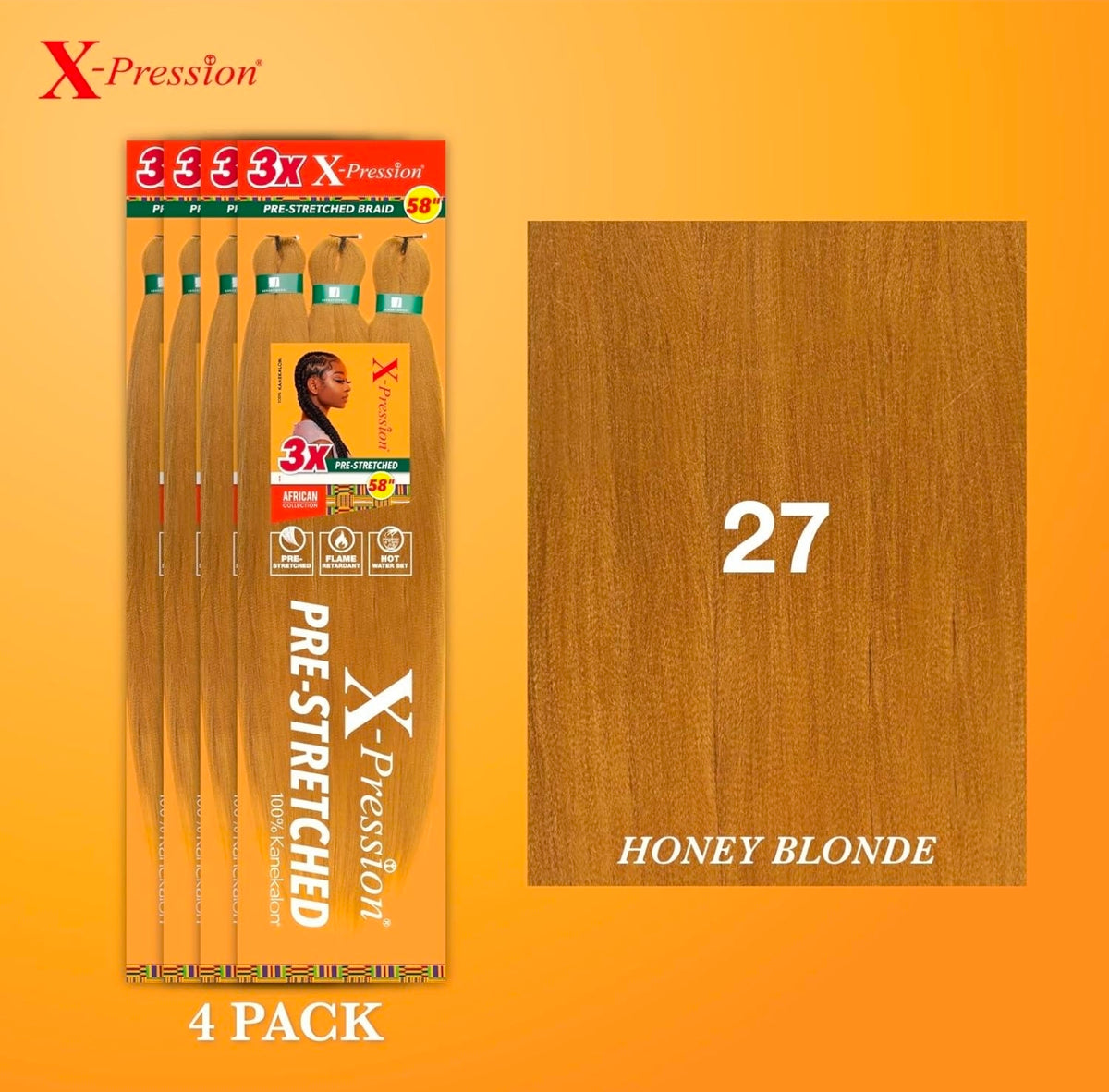 X-Pression pre-stretched braiding hair